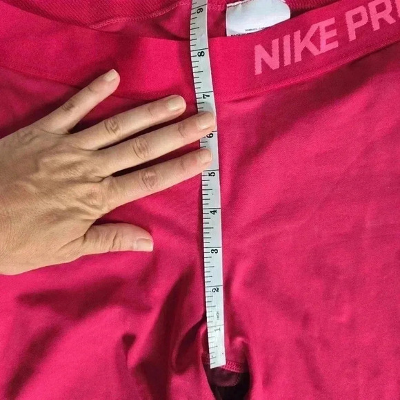 Nike Pro Athletic Cropped Yoga running Pants Pink Magenta sz Small - Picture 7 of 8